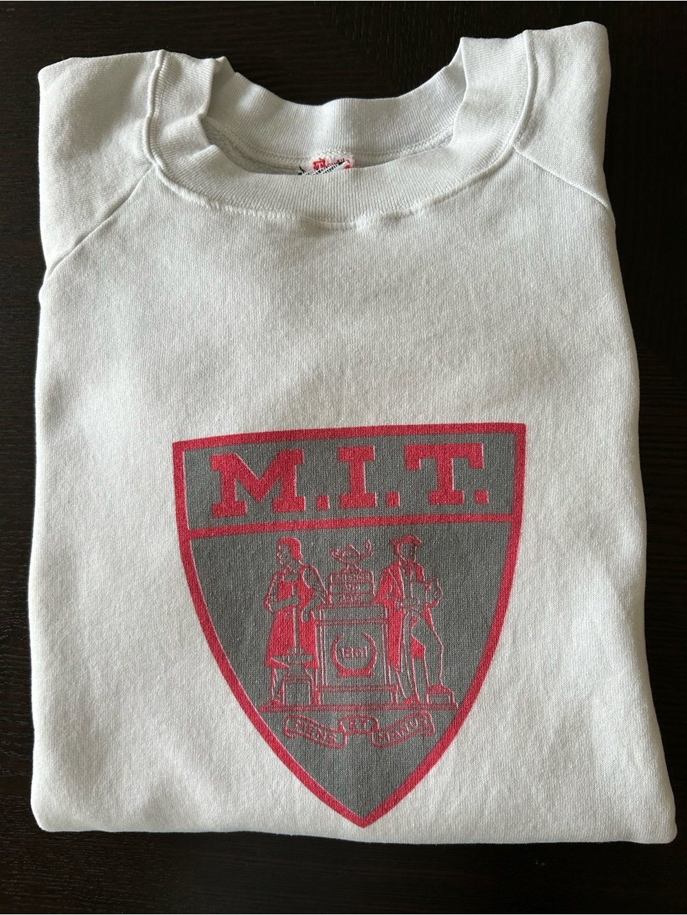VTG 80’s M.I.T SWEATSHIRT SIZE XL - Picture 4 of 8